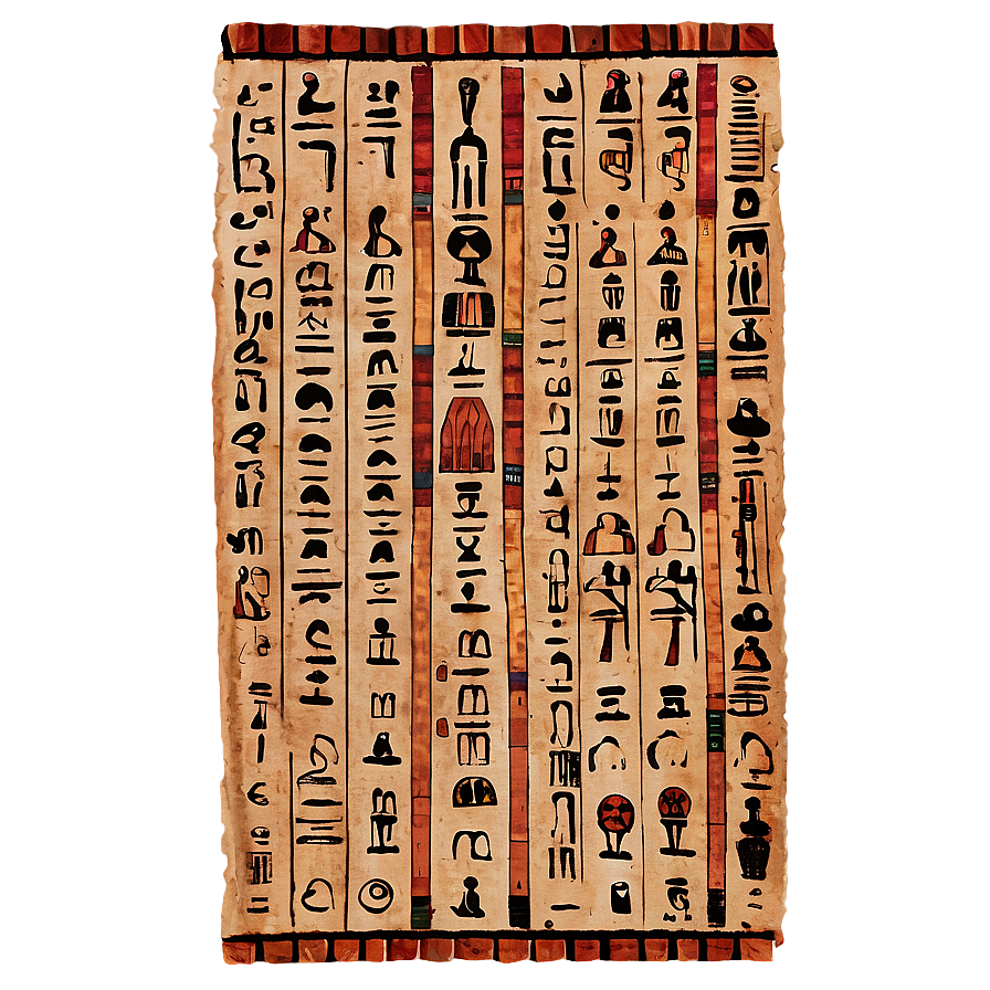 Papyrus Paper With Hieroglyphs Png Kia12 PNG image