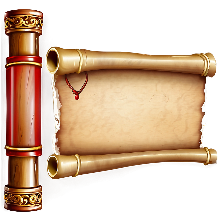 Papyrus Scroll With Wax Seal Png 06272024 PNG image