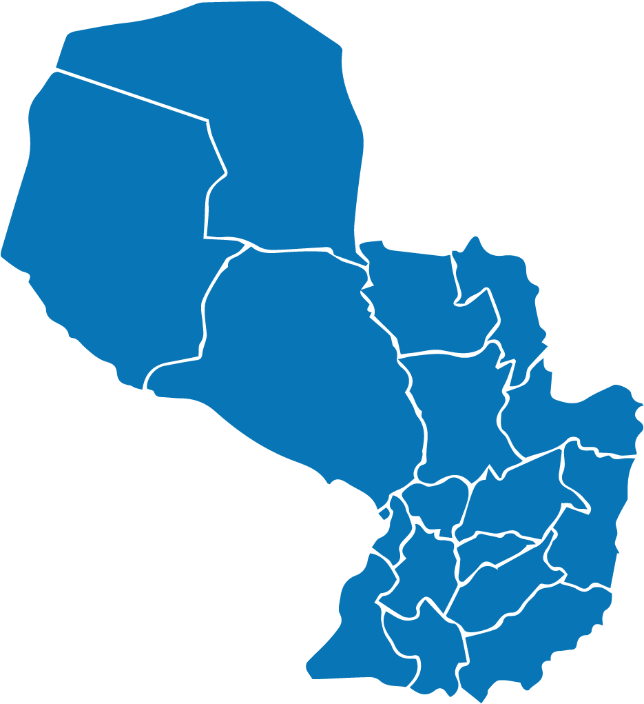Paraguay Political Division Map PNG image