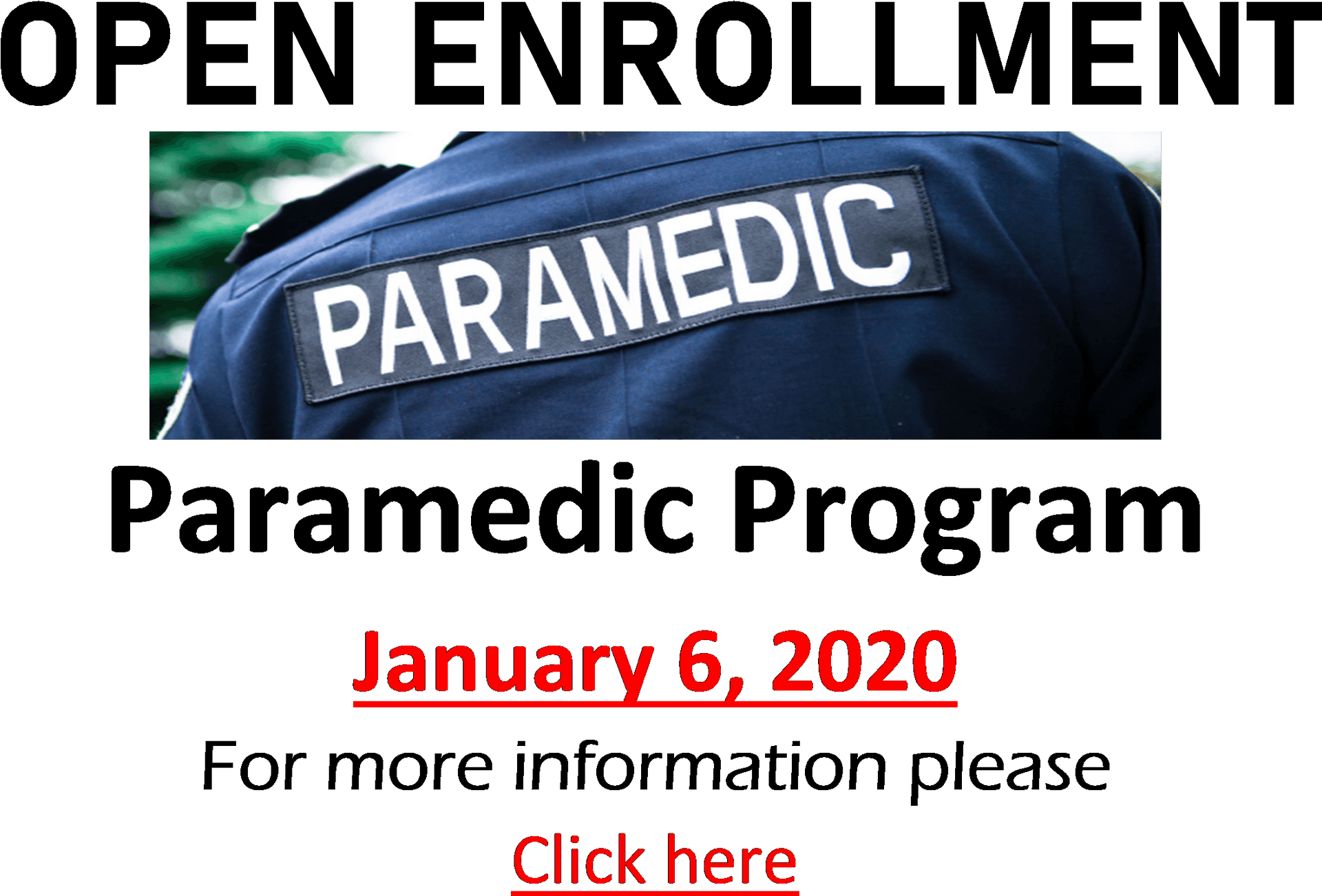 Paramedic Program Enrollment Advertisement PNG image