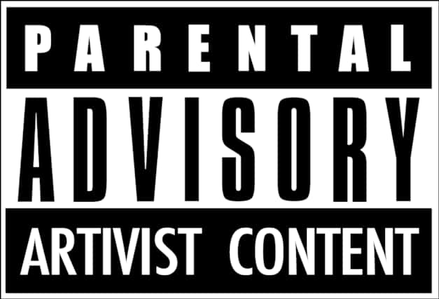 Parental Advisory Artivist Content Label PNG image