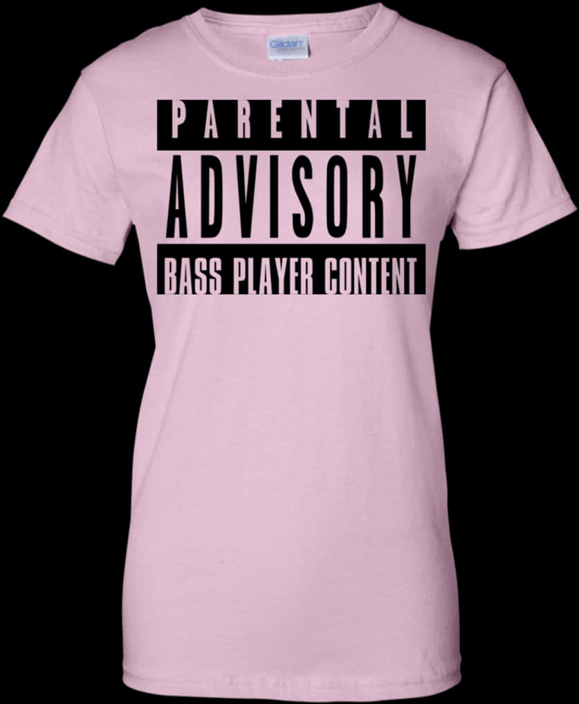 Parental Advisory Bass Player Content Tshirt PNG image