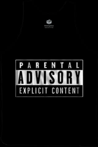 Parental Advisory Explicit Content Tank Top PNG image