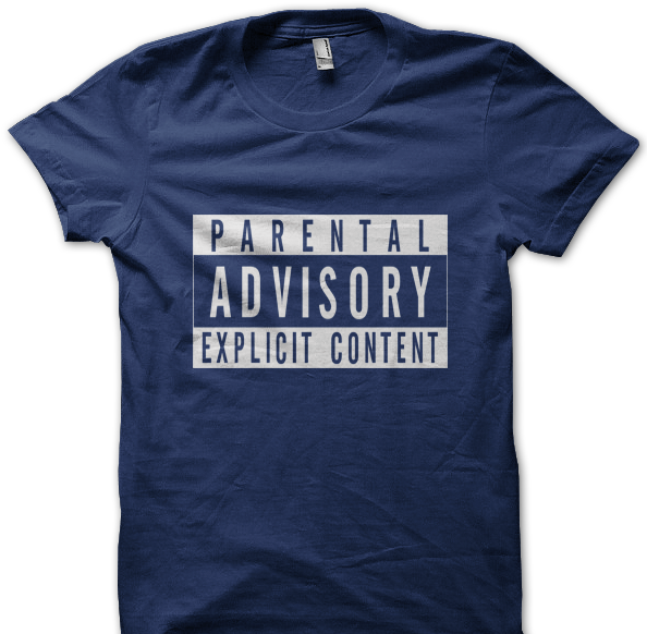 Parental Advisory Explicit Content Tshirt PNG image