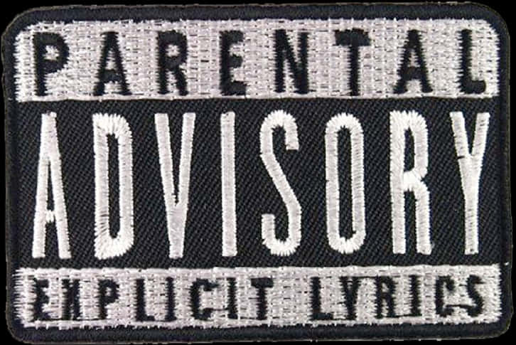 Parental Advisory Explicit Lyrics Patch PNG image