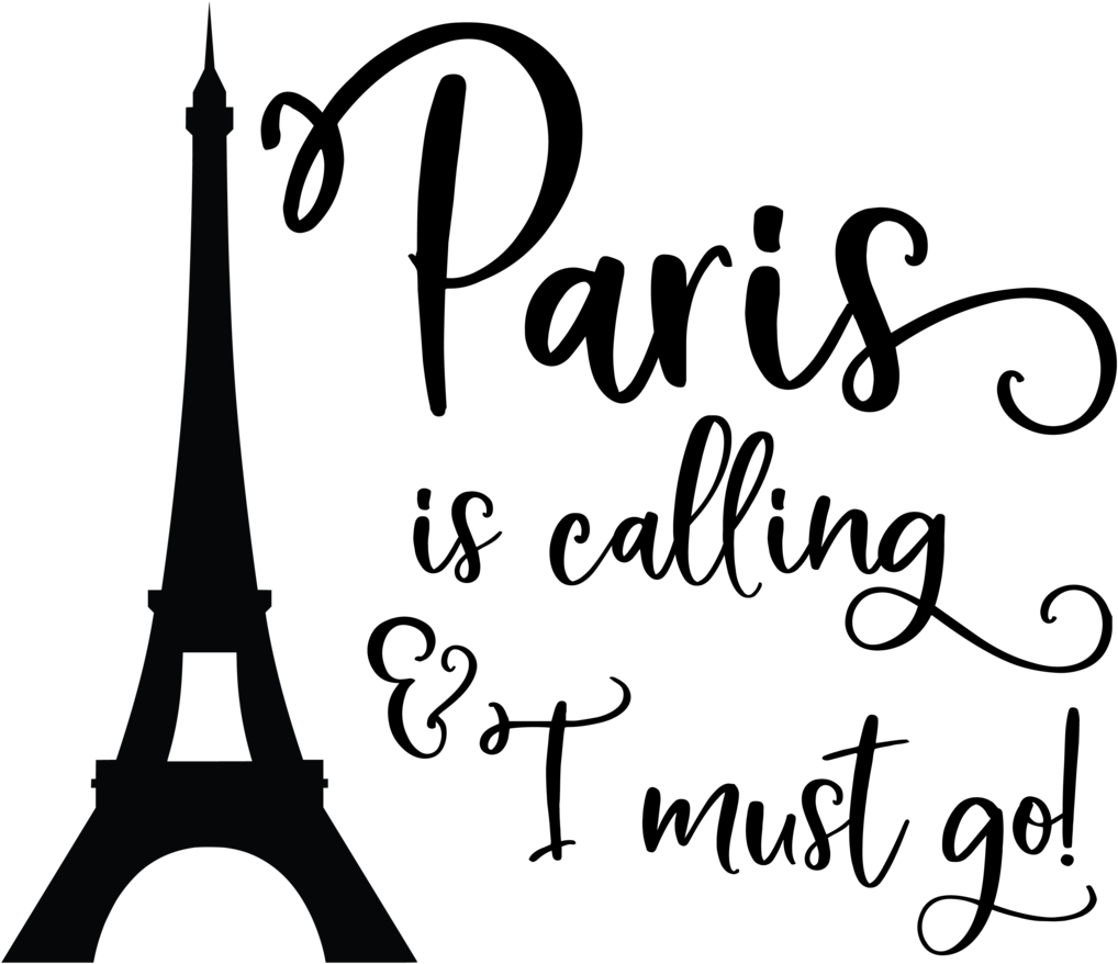 Paris Calling Eiffel Tower Graphic PNG image