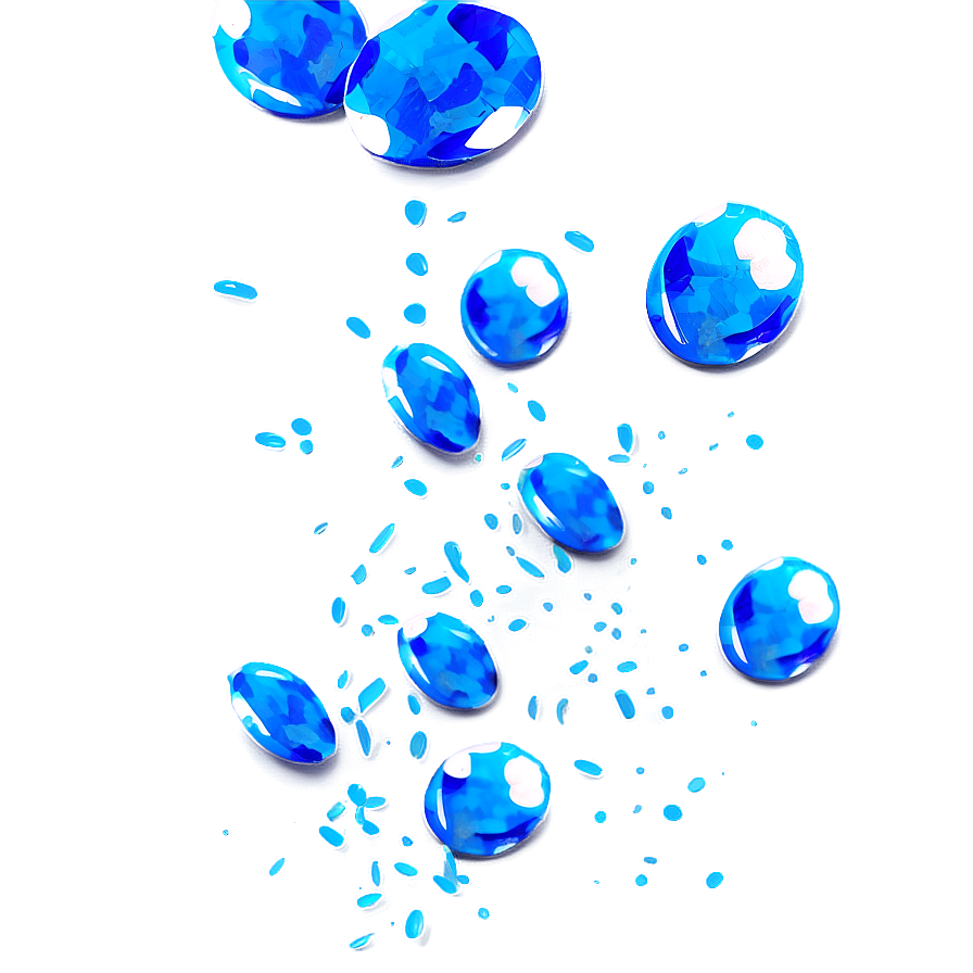 Parisian Blue Confetti Toss Png Smq PNG image