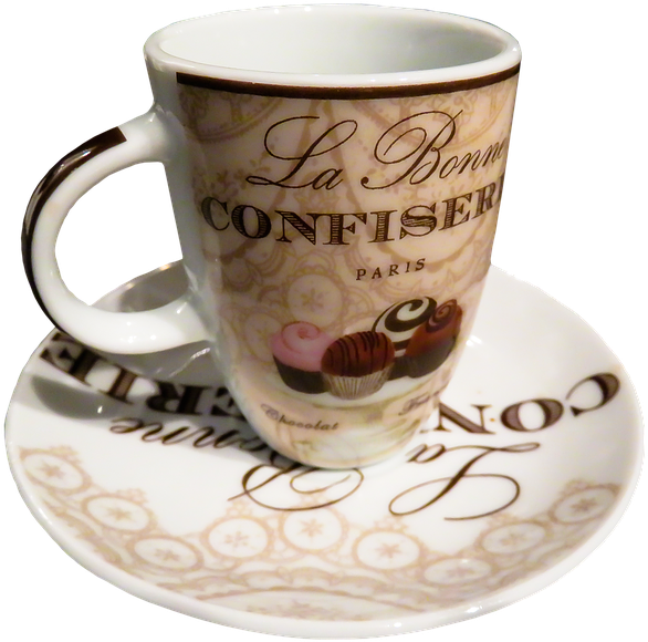 Parisian Confectionery Coffee Cup PNG image