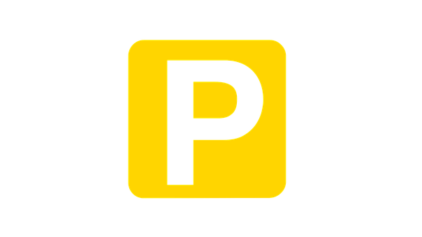 Parking Sign Icon Yellow Black PNG image