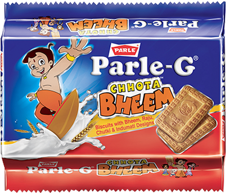 Parle G Chhota Bheem Biscuit Package PNG image