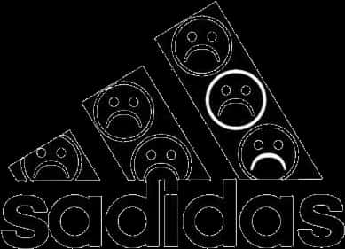 Parody_ Adidas_ Logo_with_ Sad_ Faces PNG image