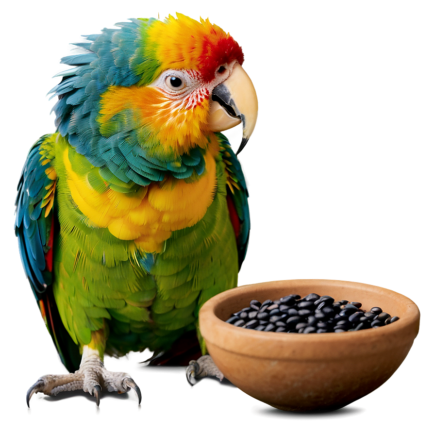 Parrot Eating Seed Png 05242024 PNG image