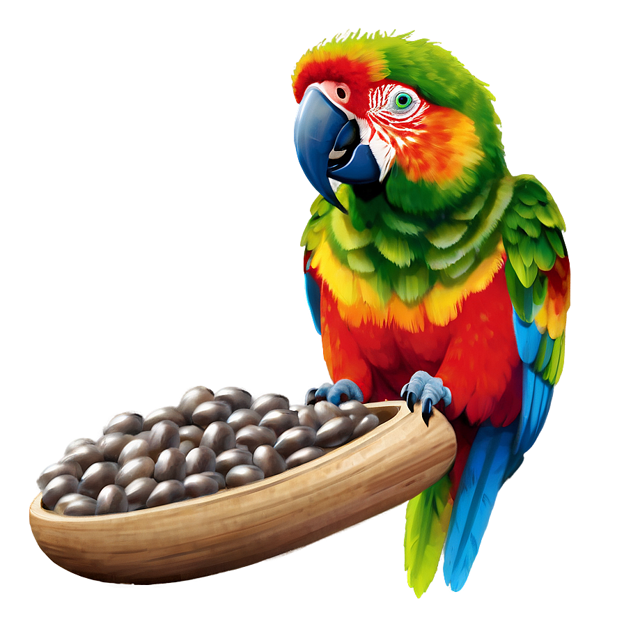 Parrot Eating Seed Png Crf PNG image