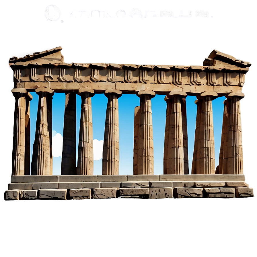 Parthenon Under Blue Sky Png 06252024 PNG image