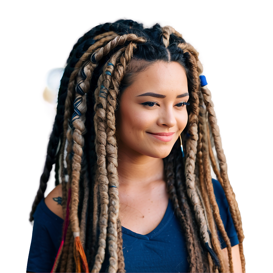 Partial Dreads Hairstyle Png 05242024 PNG image