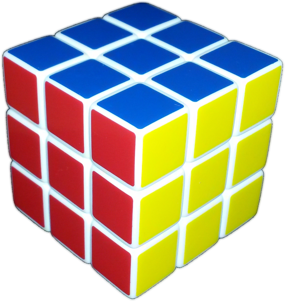 Partially Solved Rubiks Cube PNG image