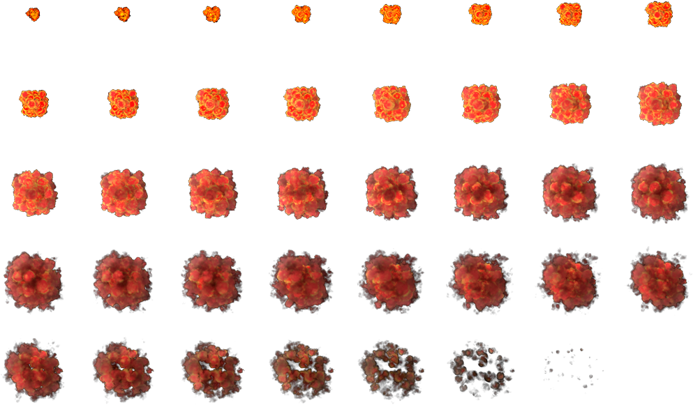 Particle Decay Sequence PNG image