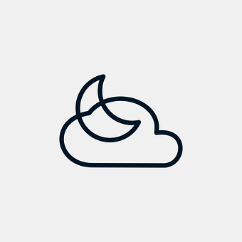 Partly Cloudy Night Icon PNG image