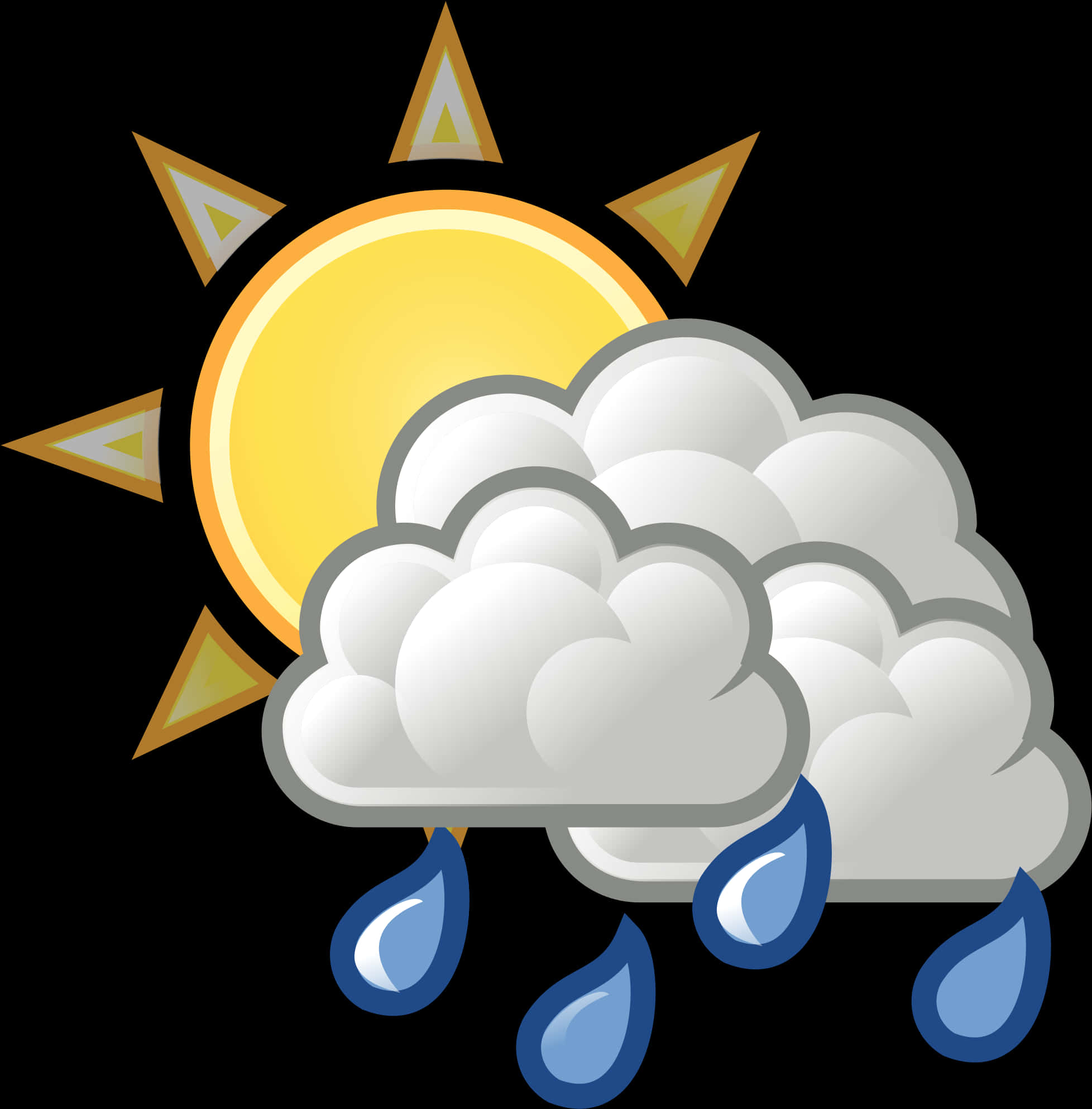 Partly Cloudywith Rain Icon PNG image