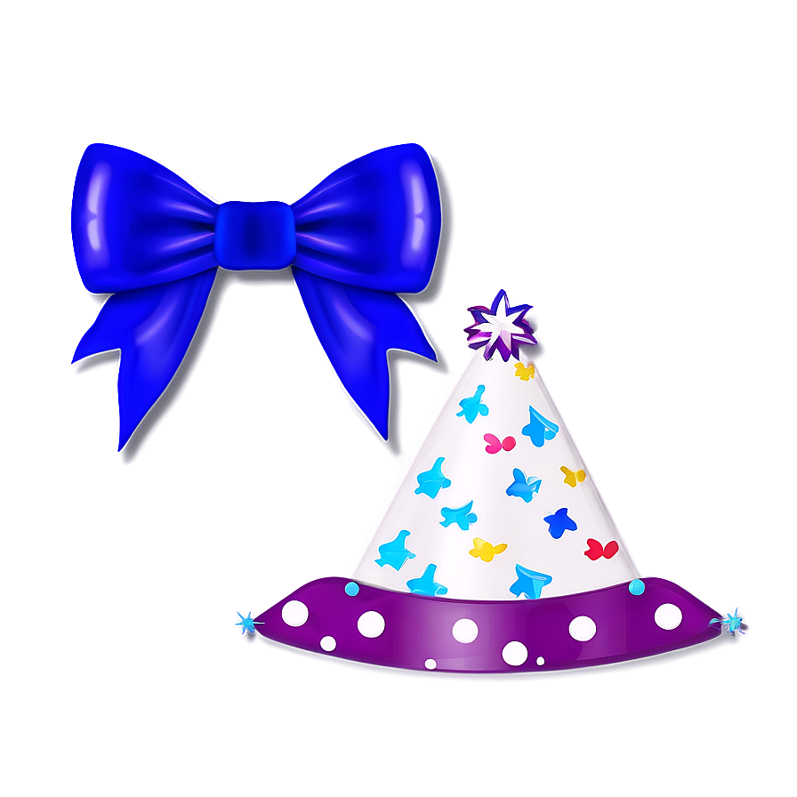 Party Hat With Bows Png 05042024 PNG image