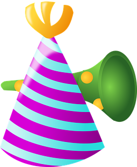 Party Hatand Horn Clipart PNG image