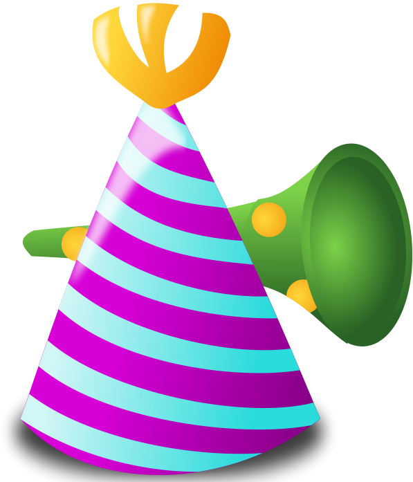 Party Hatand Noise Maker Clipart PNG image