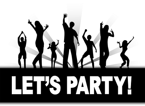 Party Invitation Silhouette PNG image
