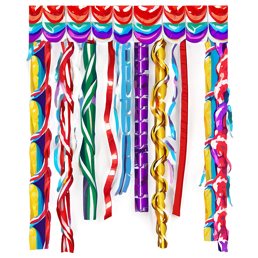 Party Streamers Curtain Png 06282024 PNG image