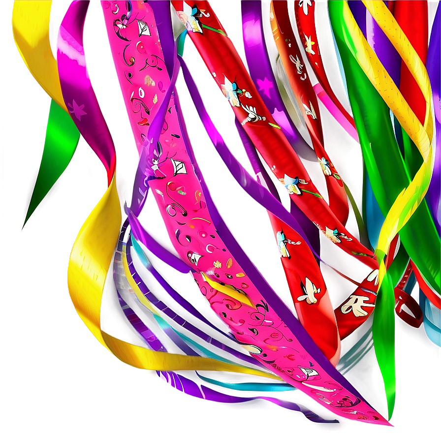 Party Streamers Design Png 06282024 PNG image