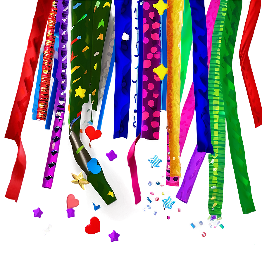 Party Streamers Design Png Btj59 PNG image