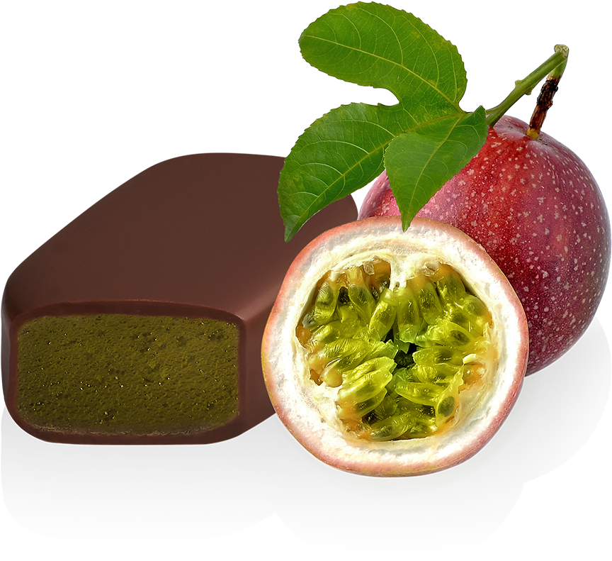 Passion Fruit Chocolate Delicacy PNG image