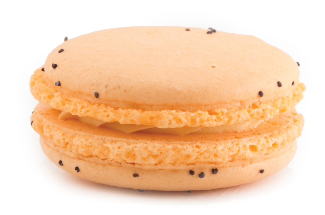 Passion Fruit Macaron Delicious Treat PNG image