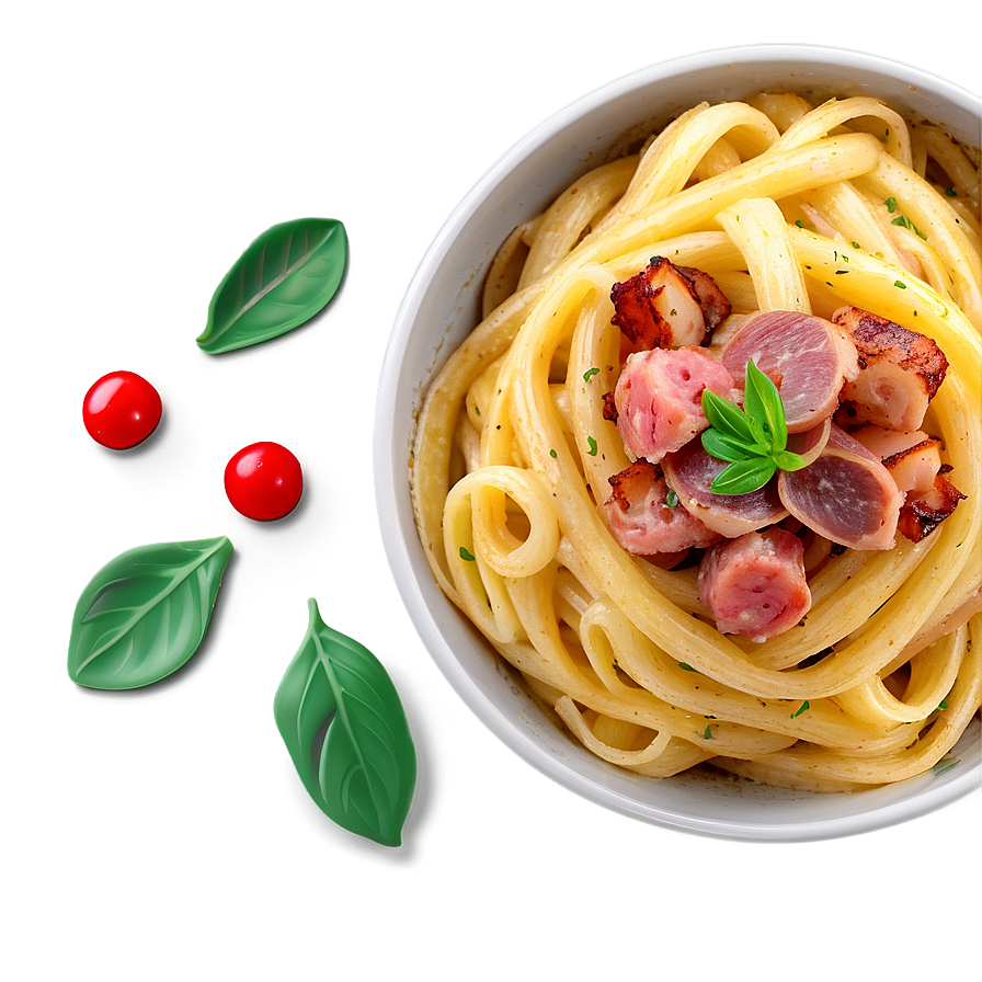 Pasta Carbonara Dish Png 05232024 PNG image