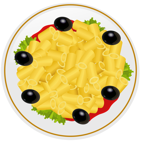 Pasta Dish With Black Olives PNG image