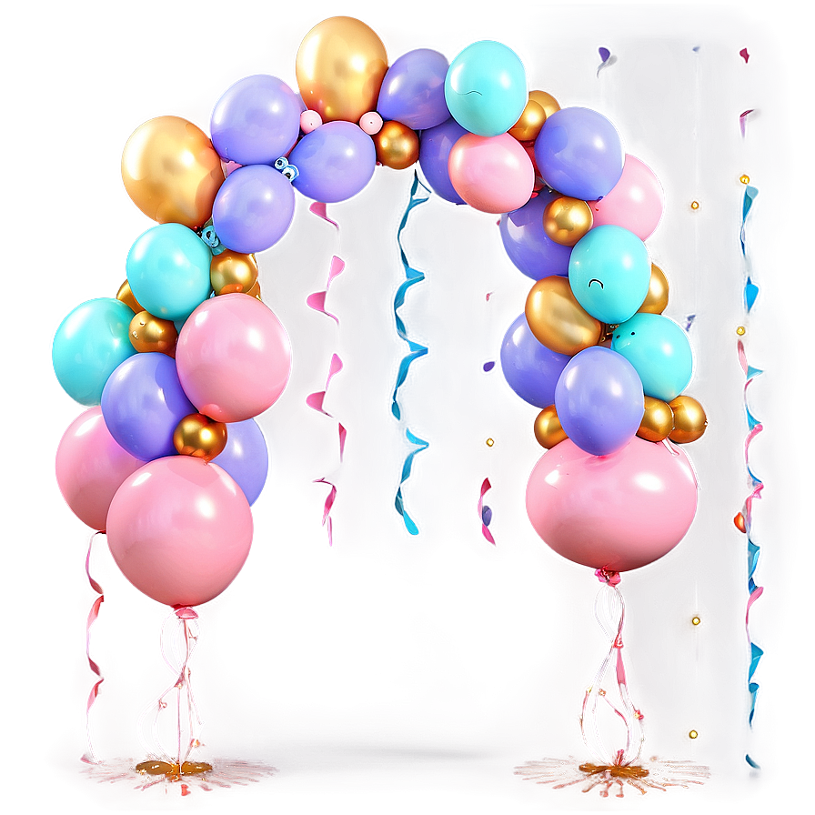 Pastel Balloon Garland Inspiration Png Mlx PNG image