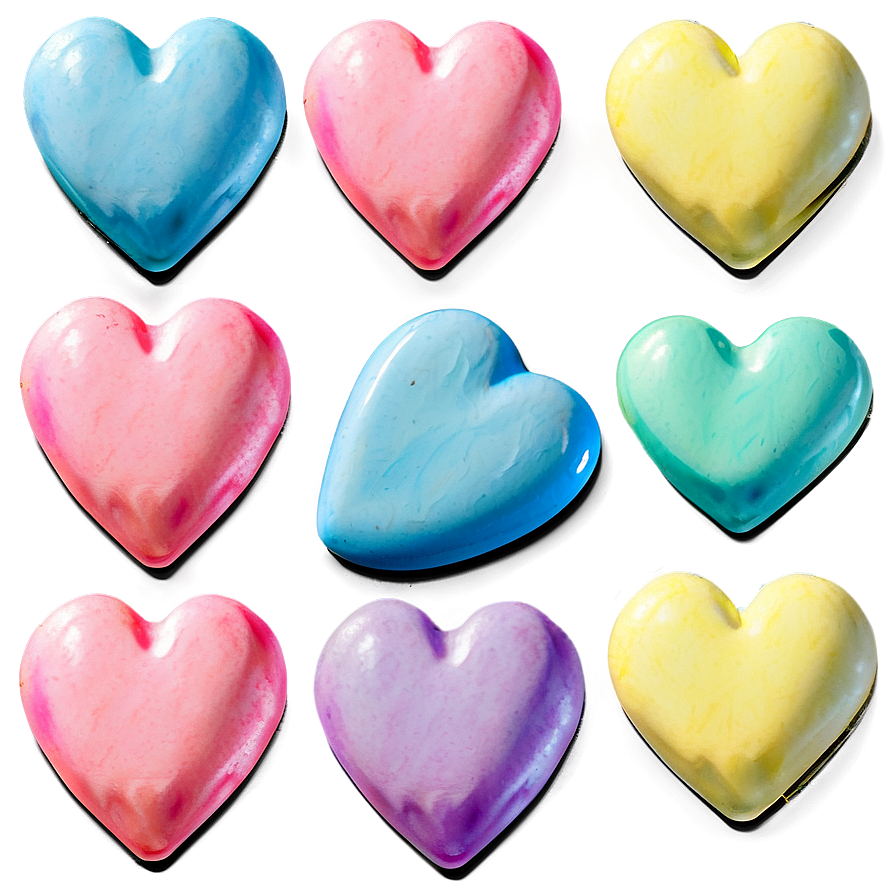 Pastel Candy Hearts Png Cll8 PNG image