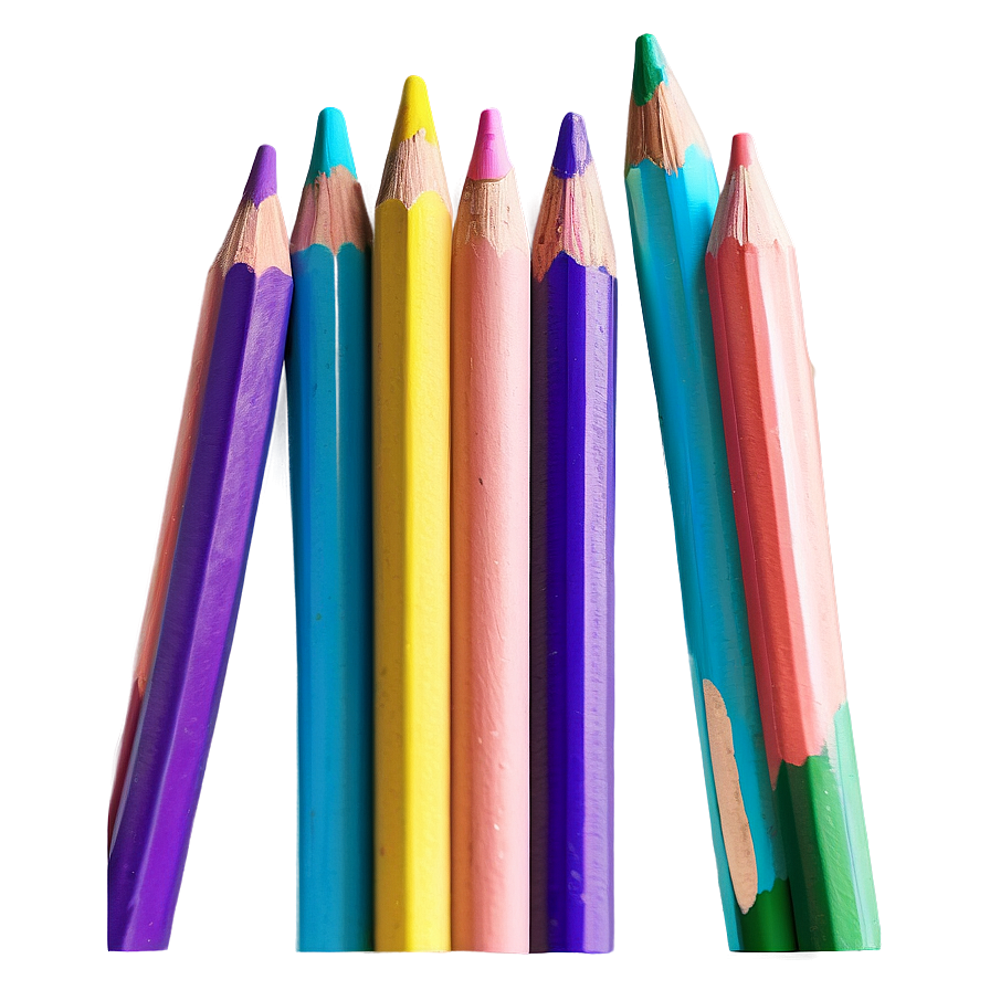 Pastel Colored Pencils Png 5 PNG image