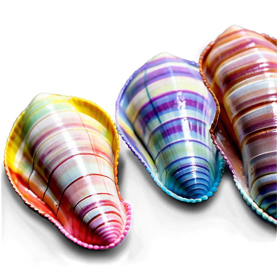 Pastel Colored Shells Png 06212024 PNG image