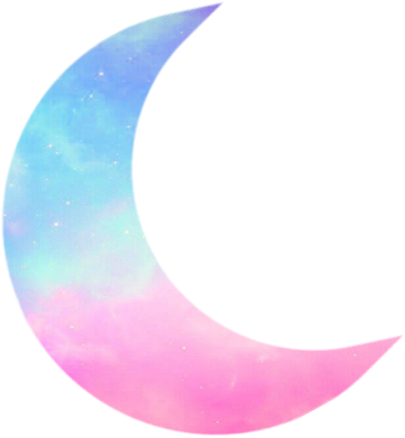 Pastel Crescent Moon PNG image