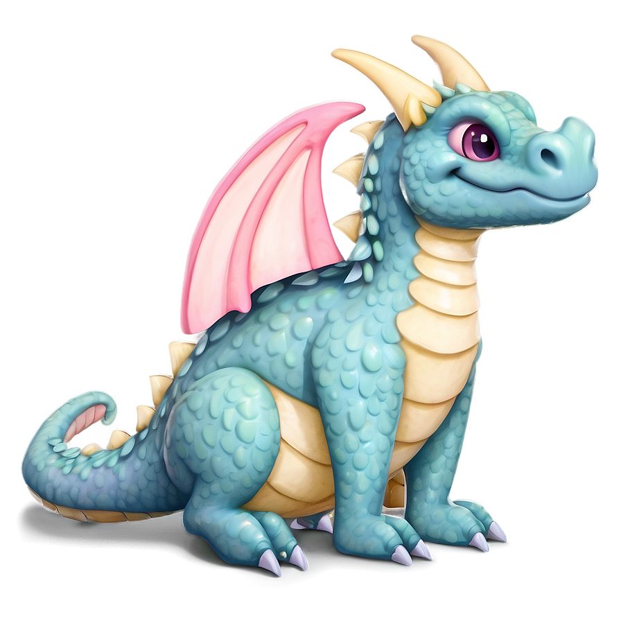 Pastel Cute Dragon Png 06262024 PNG image