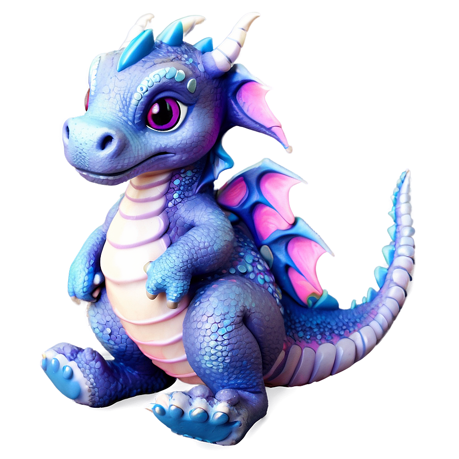 Pastel Cute Dragon Png 06262024 PNG image