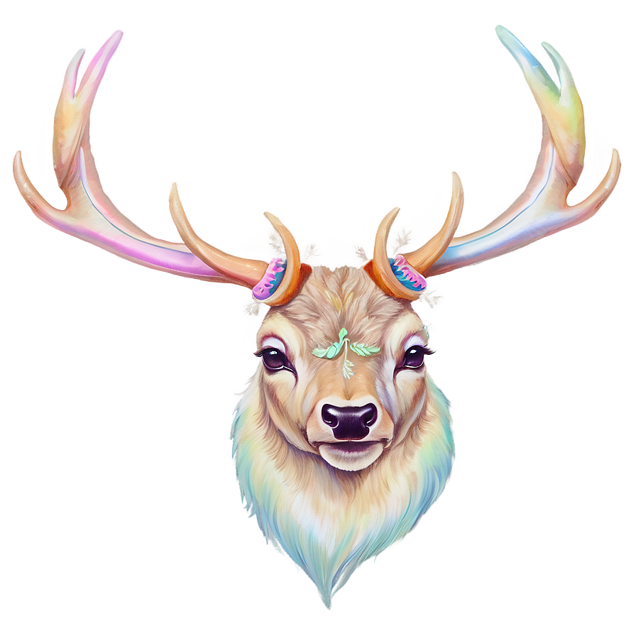 Pastel Deer Antler Png 41 PNG image