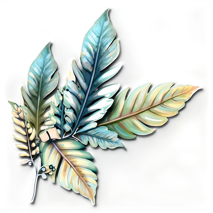 Pastel Leaves Png 62 PNG image