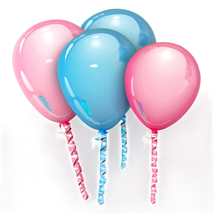 Pastel Pink Balloons Set Png 06122024 PNG image