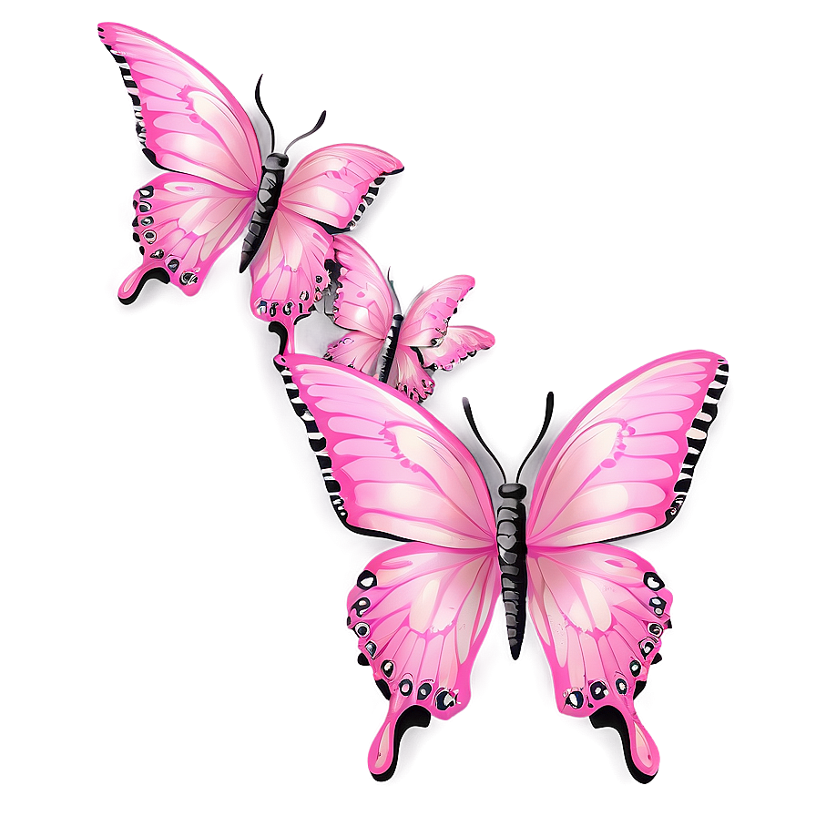 Pastel Pink Butterfly Clip Png Kql PNG image