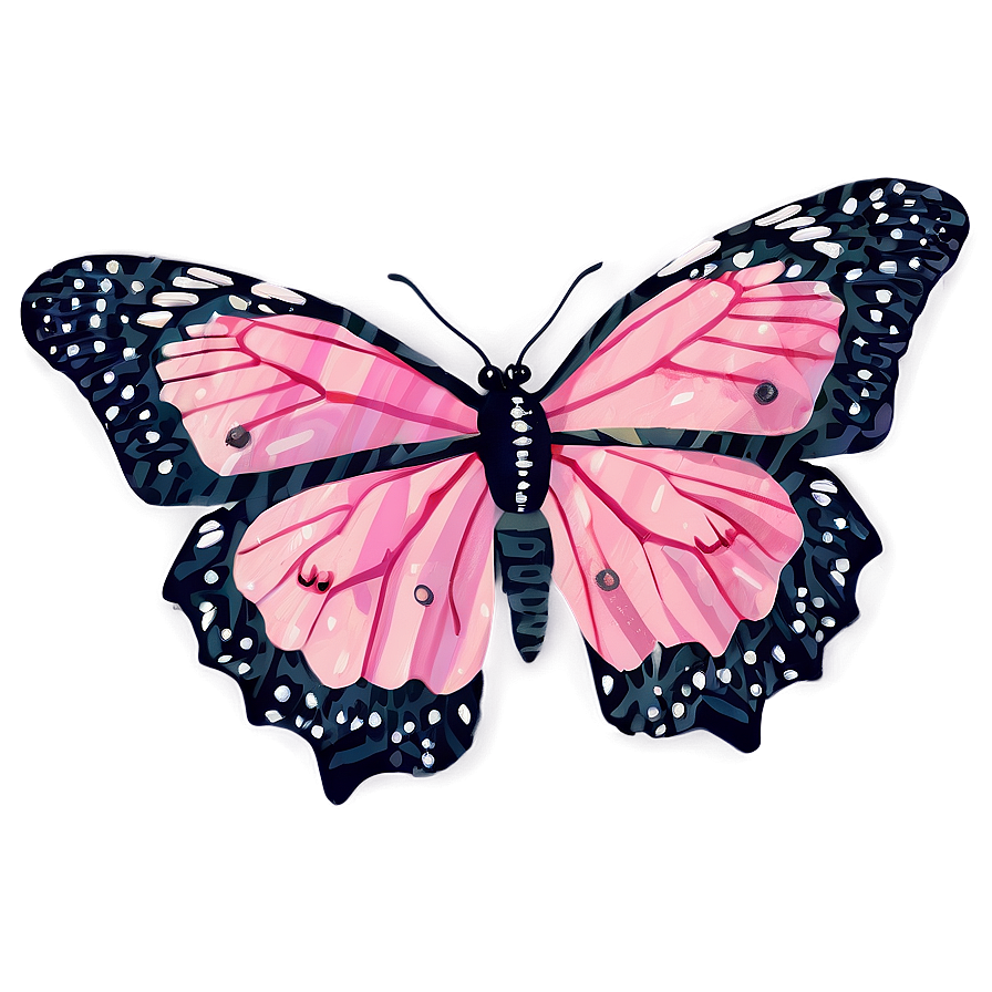 Pastel Pink Butterfly Clip Png Pev PNG image