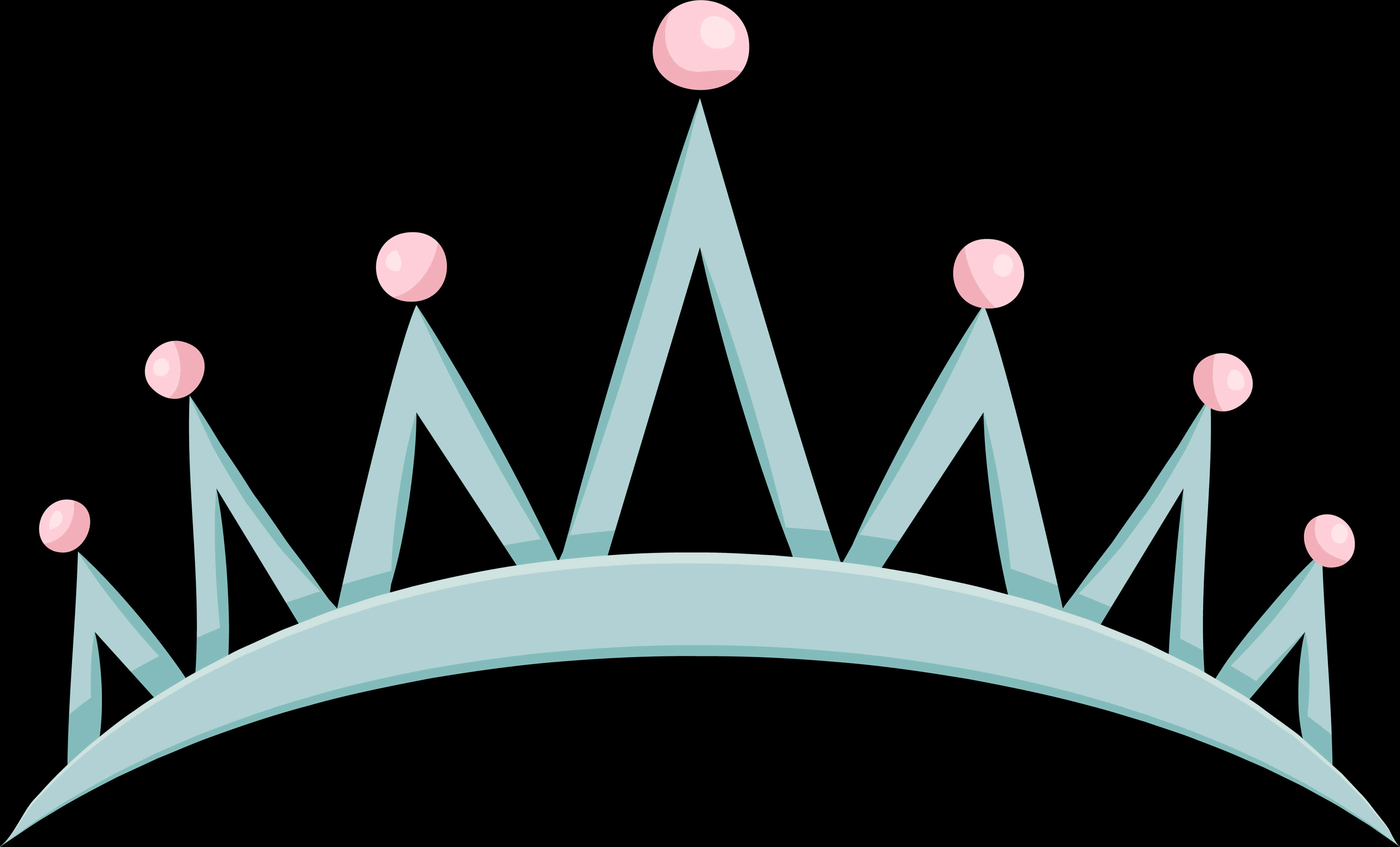 Pastel Pink Gemmed Princess Crown PNG image