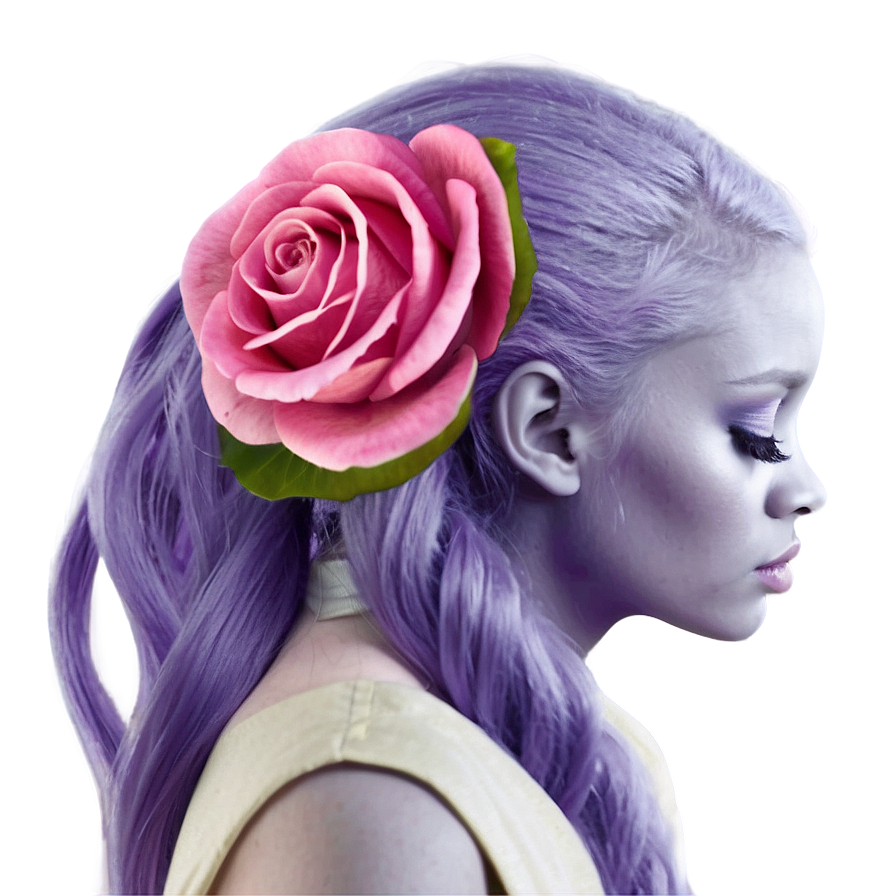 Pastel Purple Hair Dreamy Style Png Gew PNG image