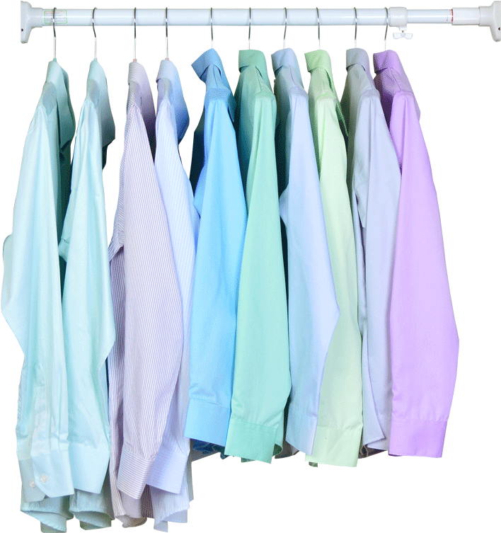 Pastel Shirts Hangingon Rack PNG image