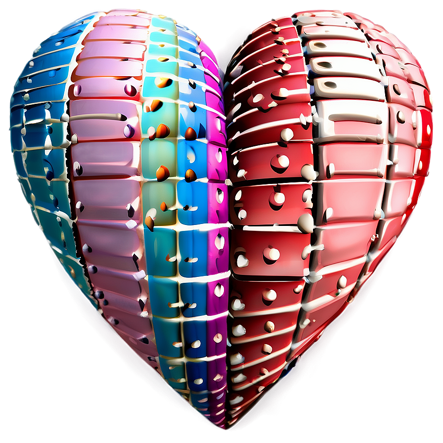 Patchwork Heart Clipart Design Png 58 PNG image